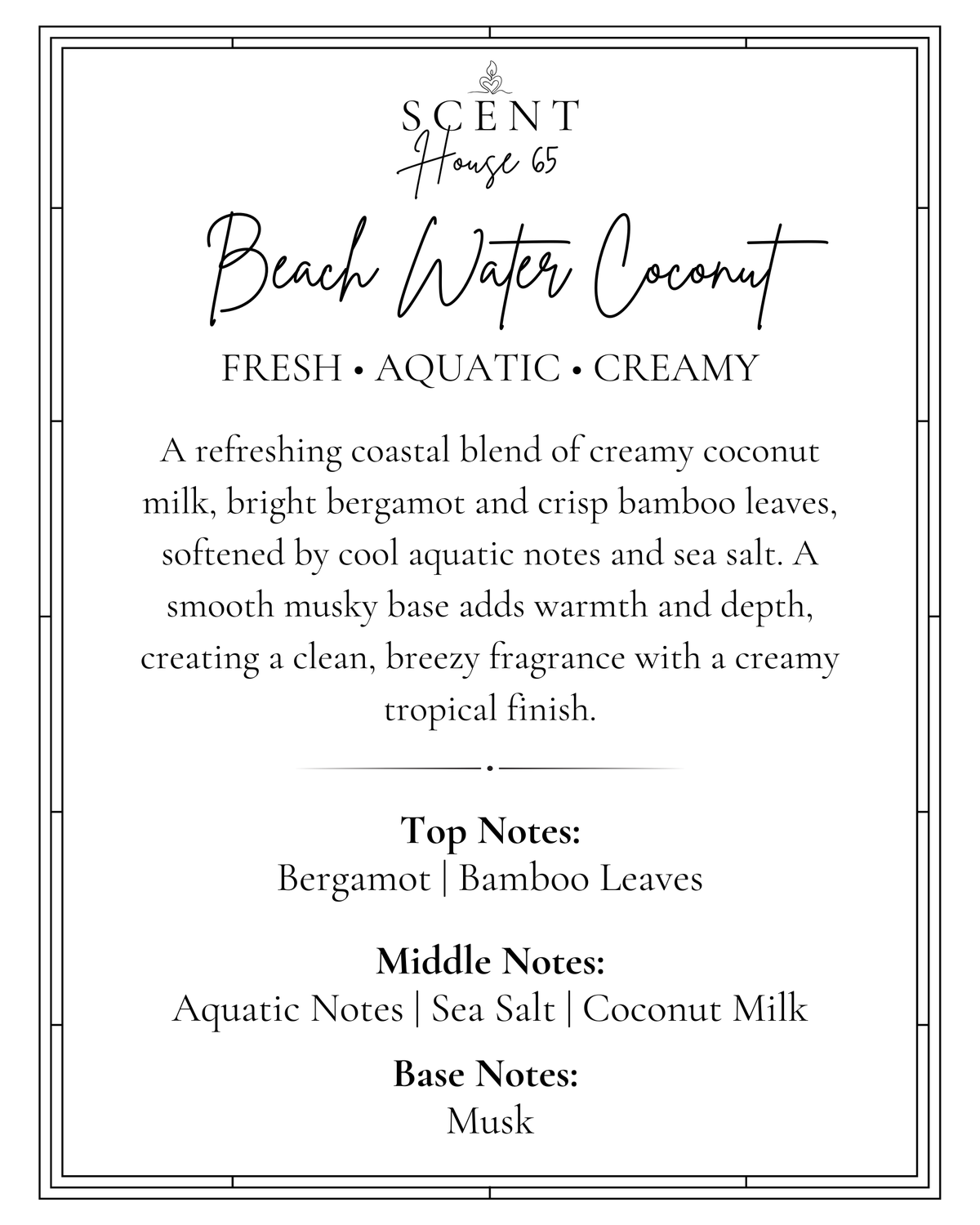 Beach Water Coconut Wax Melt