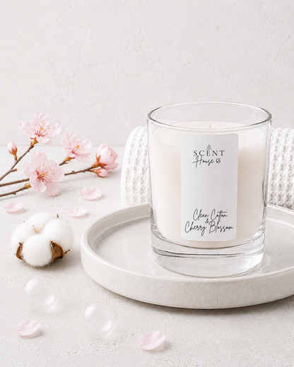 Clean Cotton & Cherry Blossom Candle 220g
