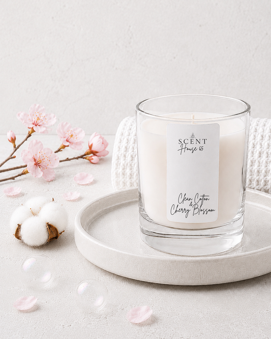 Clean Cotton & Cherry Blossom Candle 220g