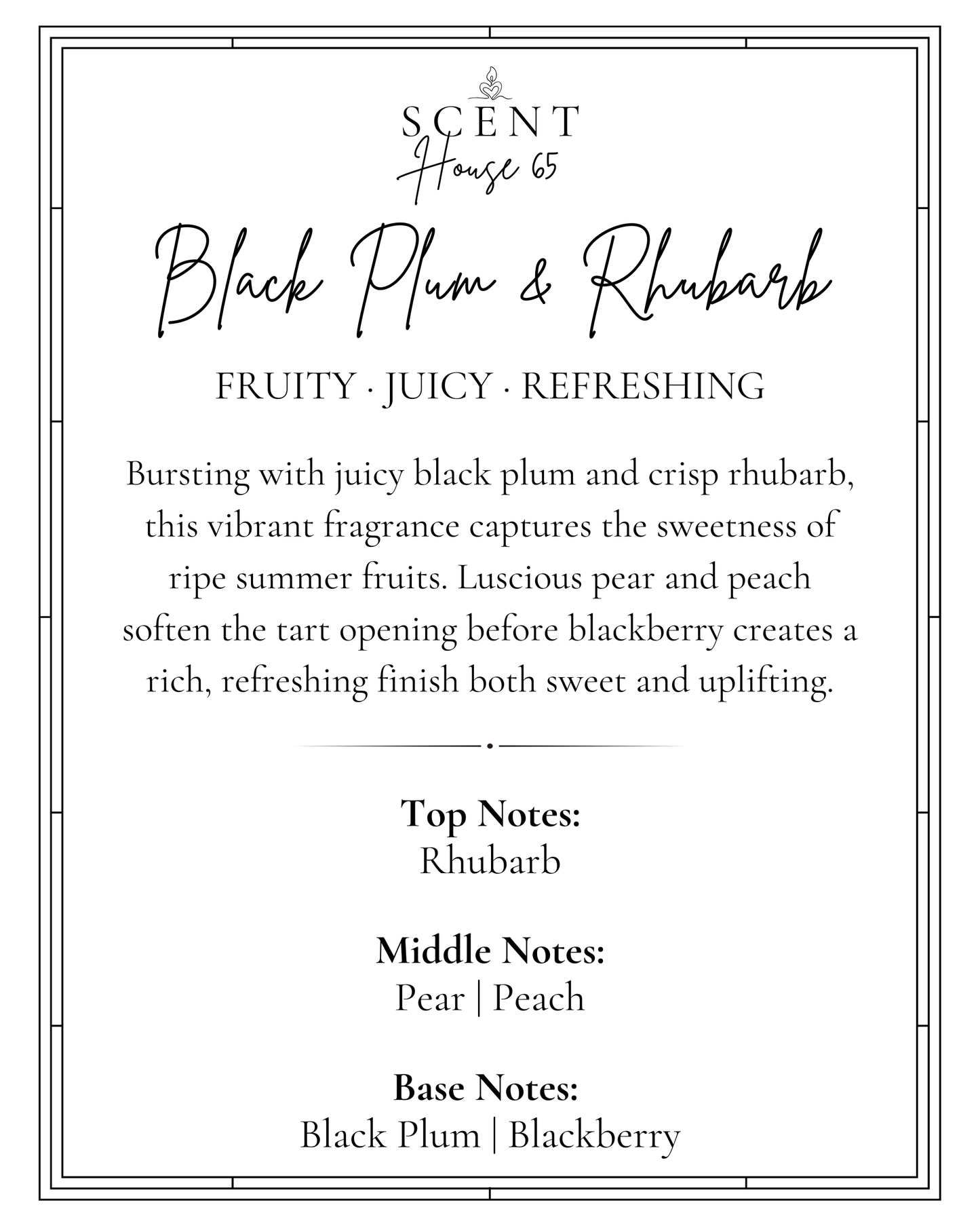 Black Plum & Rhubarb Candle 220g