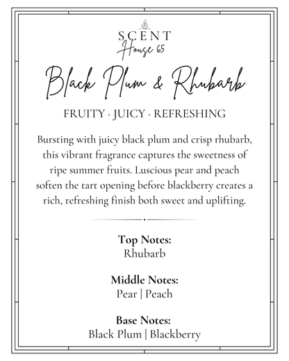 Black Plum & Rhubarb Candle 220g