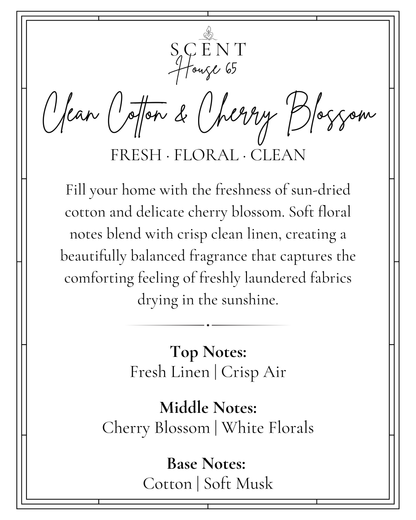 Clean Cotton & Cherry Blossom Candle 220g